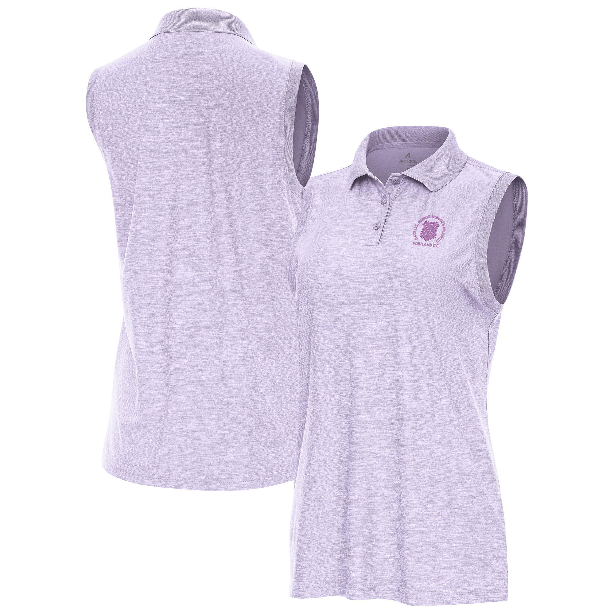 Women’s 2026 U.S. Senior Women’s Amateur Antigua Lavender Recap Sleeveless Polo Women’s 2026 U.S. Senior Women’s Amateur Antigua Lavender Recap Sleeveless Polo