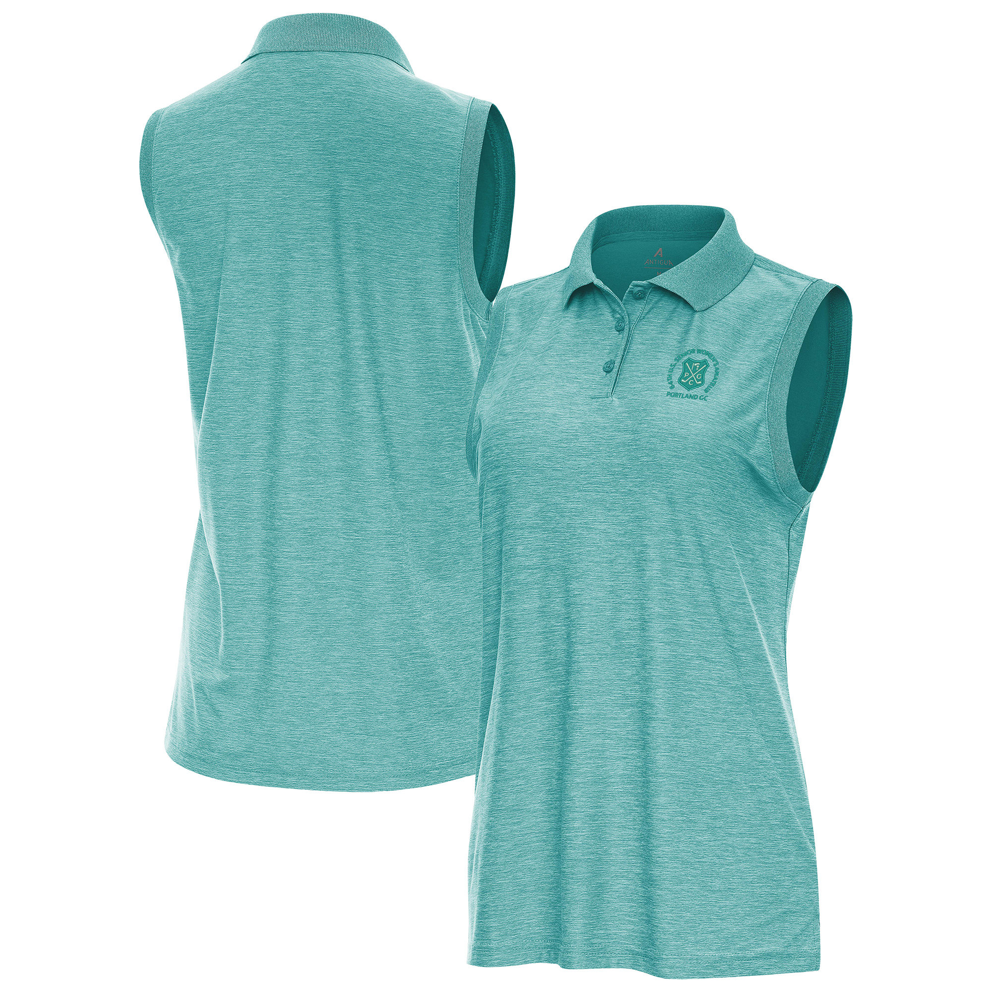 Women’s 2026 U.S. Senior Women’s Amateur Antigua Aqua Recap Sleeveless Polo Women’s 2026 U.S. Senior Women’s Amateur Antigua Aqua Recap Sleeveless Polo