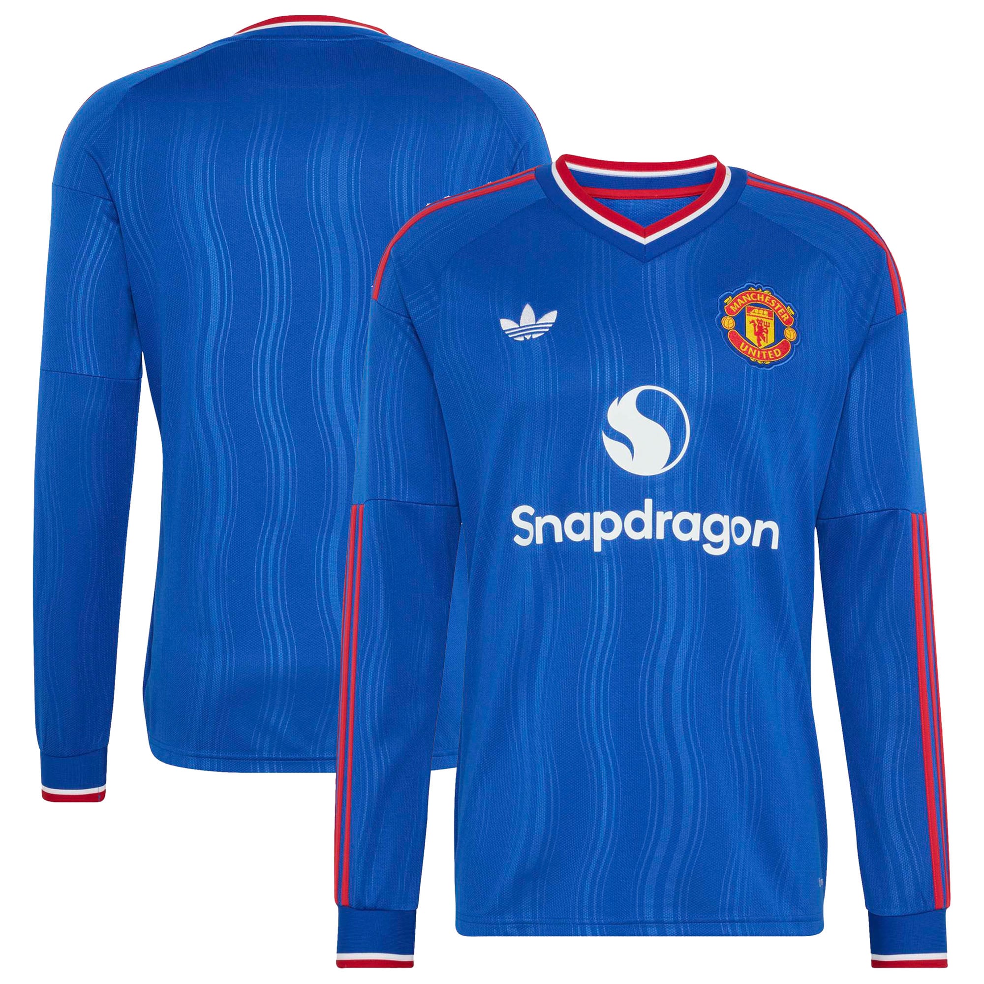 Men's adidas Royal Manchester United 2026/27 Away Replica Long Sleeve Jersey