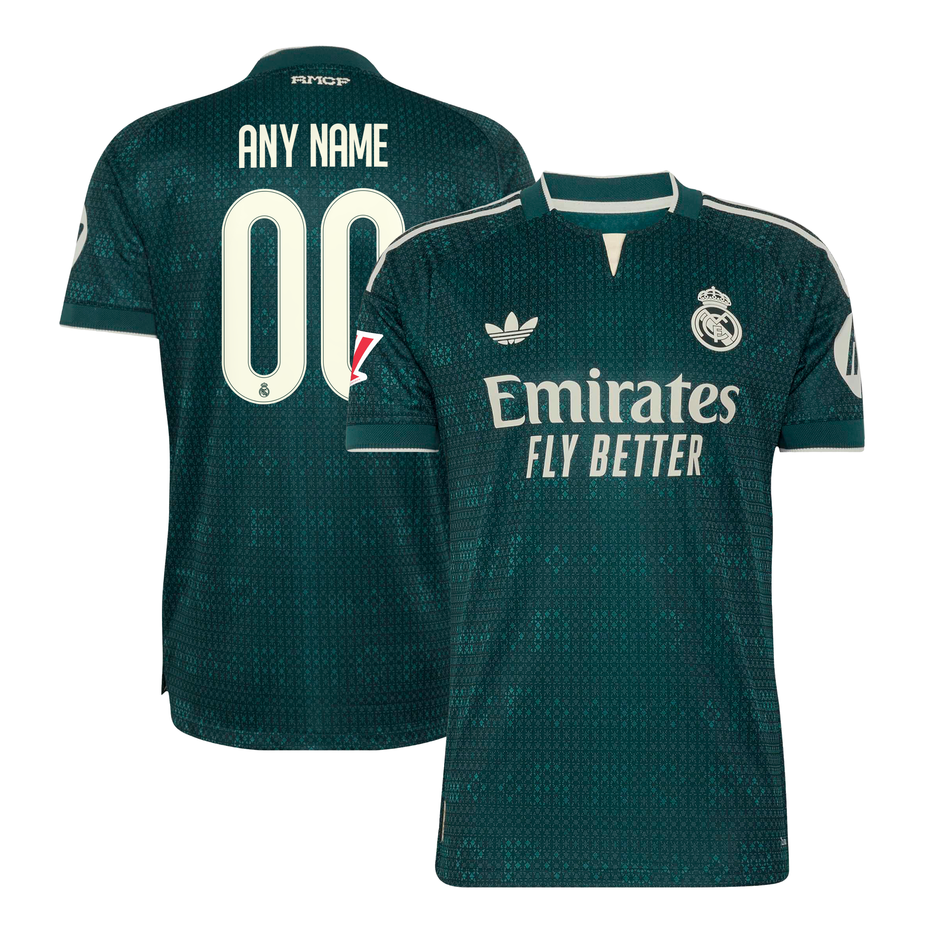 Men's adidas  Green Real Madrid 2026/27 Away On-Field Authentic Custom Jersey