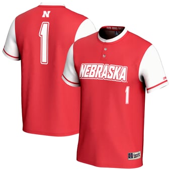 Youth GameDay Greats Scarlet Nebraska Huskers Lightweight Collegiate Softball Fashion Jersey