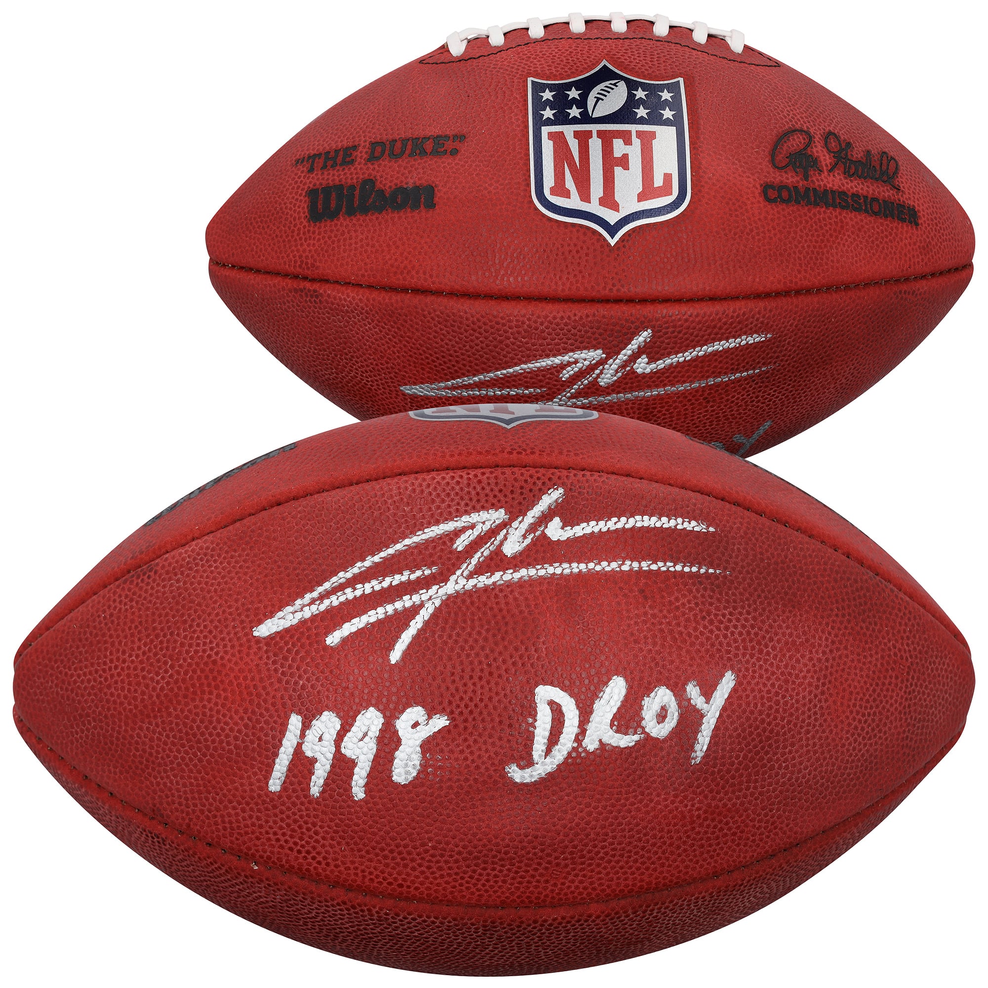 Charles Woodson Oakland Raiders Autographed Duke Full Color Football with "1998 DROY" Inscription
