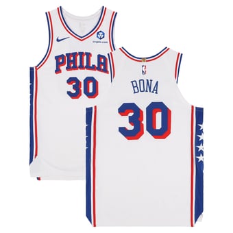 Adem Bona Philadelphia 76ers Game-Used #30 White Nike Jersey vs. Boston Celtics on April 30, 2026 - Size 52+4