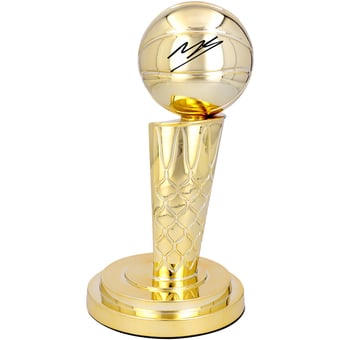 Mikal Bridges New York Knicks Autographed 2026 NBA Finals Champions 12" Larry O'Brien Replica Trophy