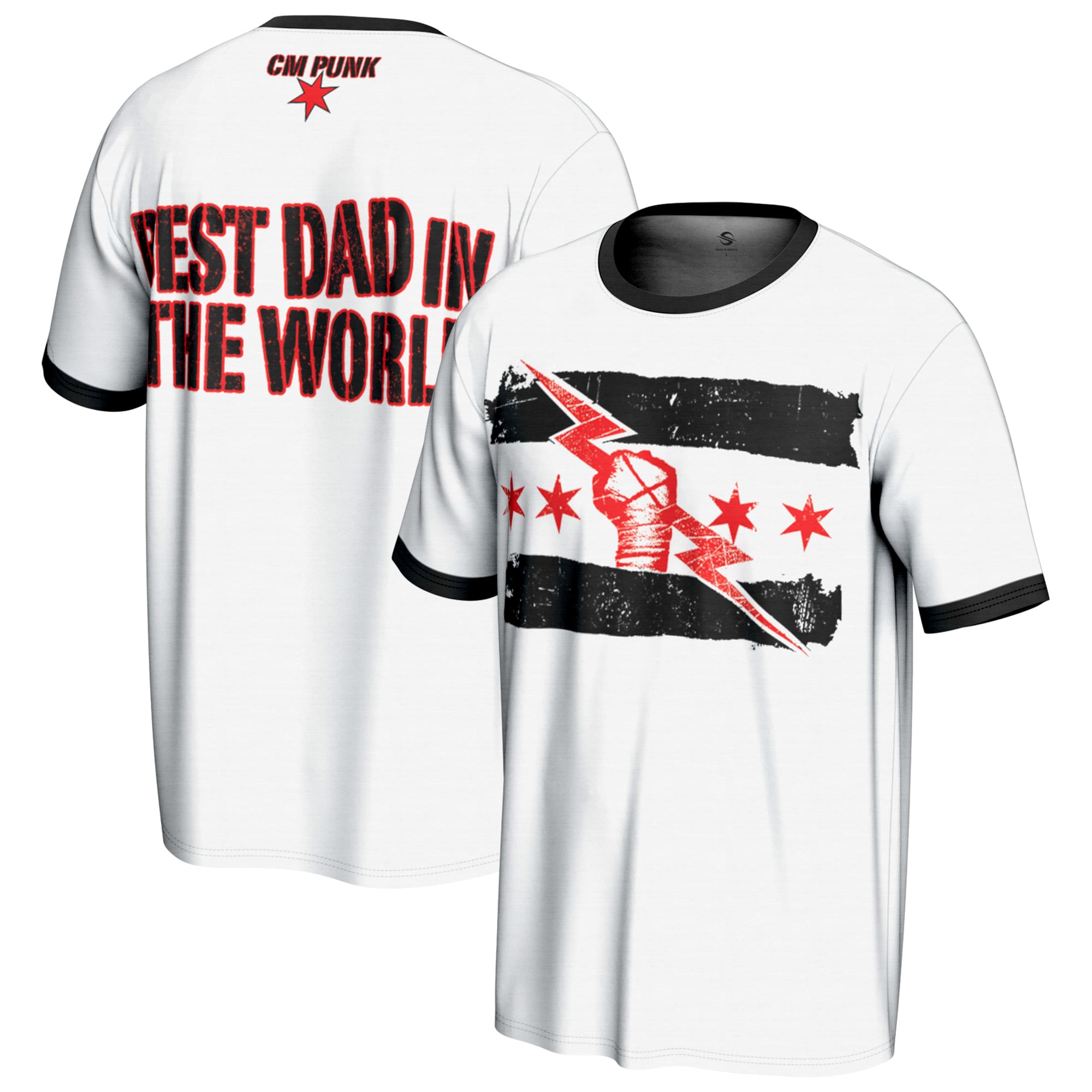 Men's ProSphere White CM Punk Father's Day T-Shirt