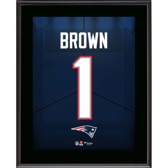 A.J. Brown New England Patriots 10.5" x 13" Jersey Number Sublimated Player Plaque