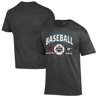 Unisex Champion Gray Mississippi State Bulldogs vs. Georgia Bulldogs 2026 NCAA Baseball Super Regional Matchup T-Shirt