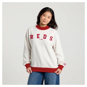 Women's Fanatics Cream Cincinnati Reds Sweatshirt