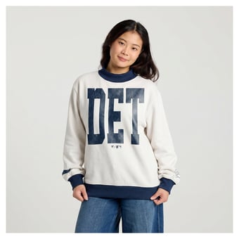 Women's Fanatics Cream Detroit Tigers City Abbreviation Funnel Neck Fleece Sweatshirt