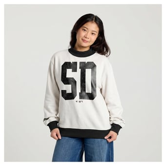 Women's Fanatics Cream San Diego Padres City Abbreviation Funnel Neck Fleece Sweatshirt