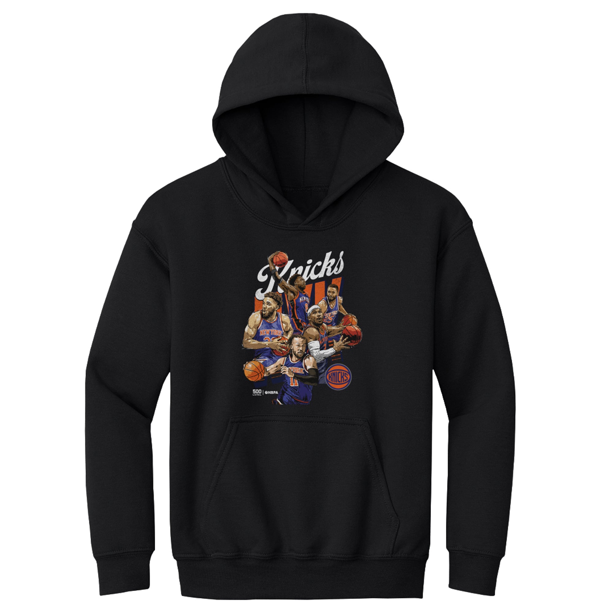 Youth 500 Level Black New York Knicks Starting 5 Hoodie