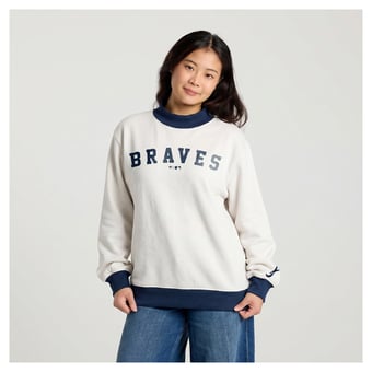 Women's Fanatics Cream Atlanta Braves Sweatshirt