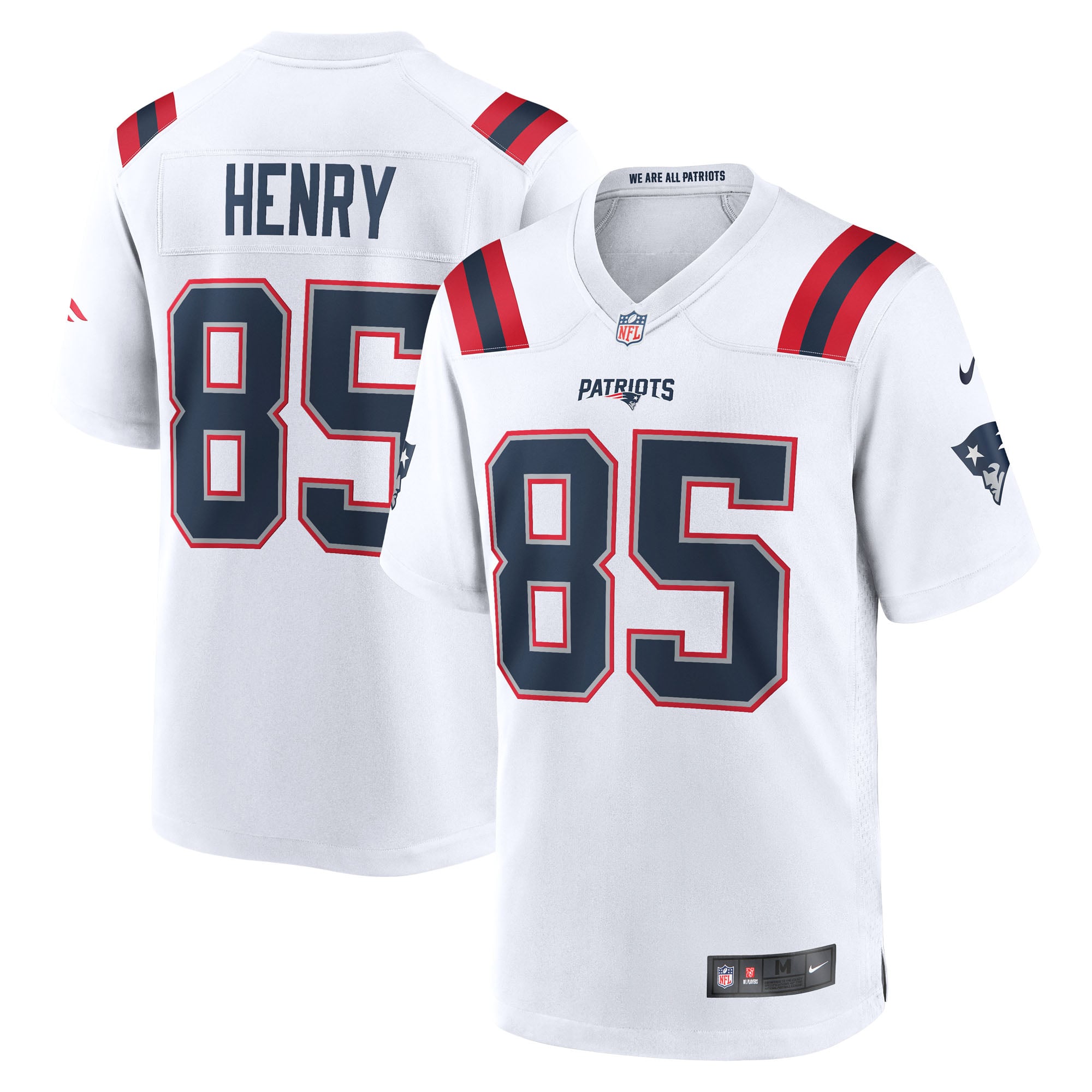 Camiseta Nike Game de la 2ª equipación del New England Patriots - Blanco - Hunter Henry - Hombre