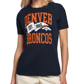 Women's Starter Navy Denver Broncos Pennant T-Shirt