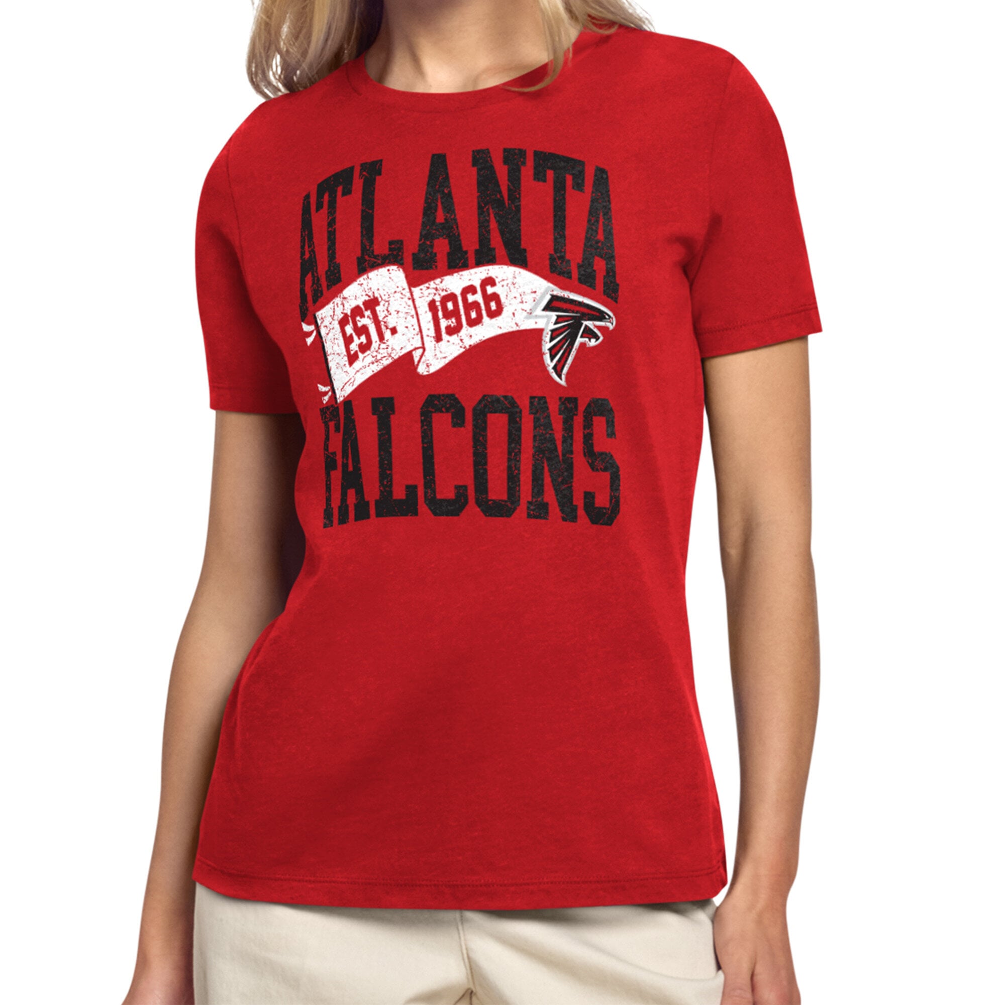 Women’s Starter Red Atlanta Falcons Pennant T-Shirt Women’s Starter Red Atlanta Falcons Pennant T-Shirt