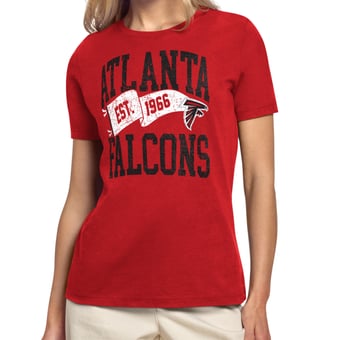 Women's Starter Red Atlanta Falcons Pennant T-Shirt