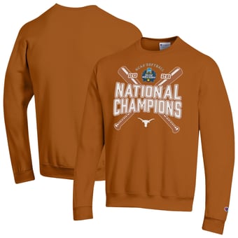 Men's Champion Texas Orange Texas Longhorns 2026 NCAA Softball Women's College World Series Champions Powerblend Sweatshirt