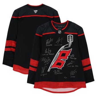 Carolina Hurricanes Autographed 2026 Stanley Cup Champions Black Fanatics Authentic Pro Jersey with Multiple Signatures and Inscriptions - Limited Edition of 10