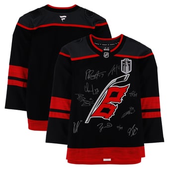 Carolina Hurricanes Autographed 2026 Stanley Cup Champions Black Fanatics Premium Jersey with Multiple Signatures - Limited Edition #99/99