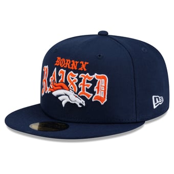 Men's New Era x Born x Raised Navy Denver Broncos 59FIFTY Fitted Hat