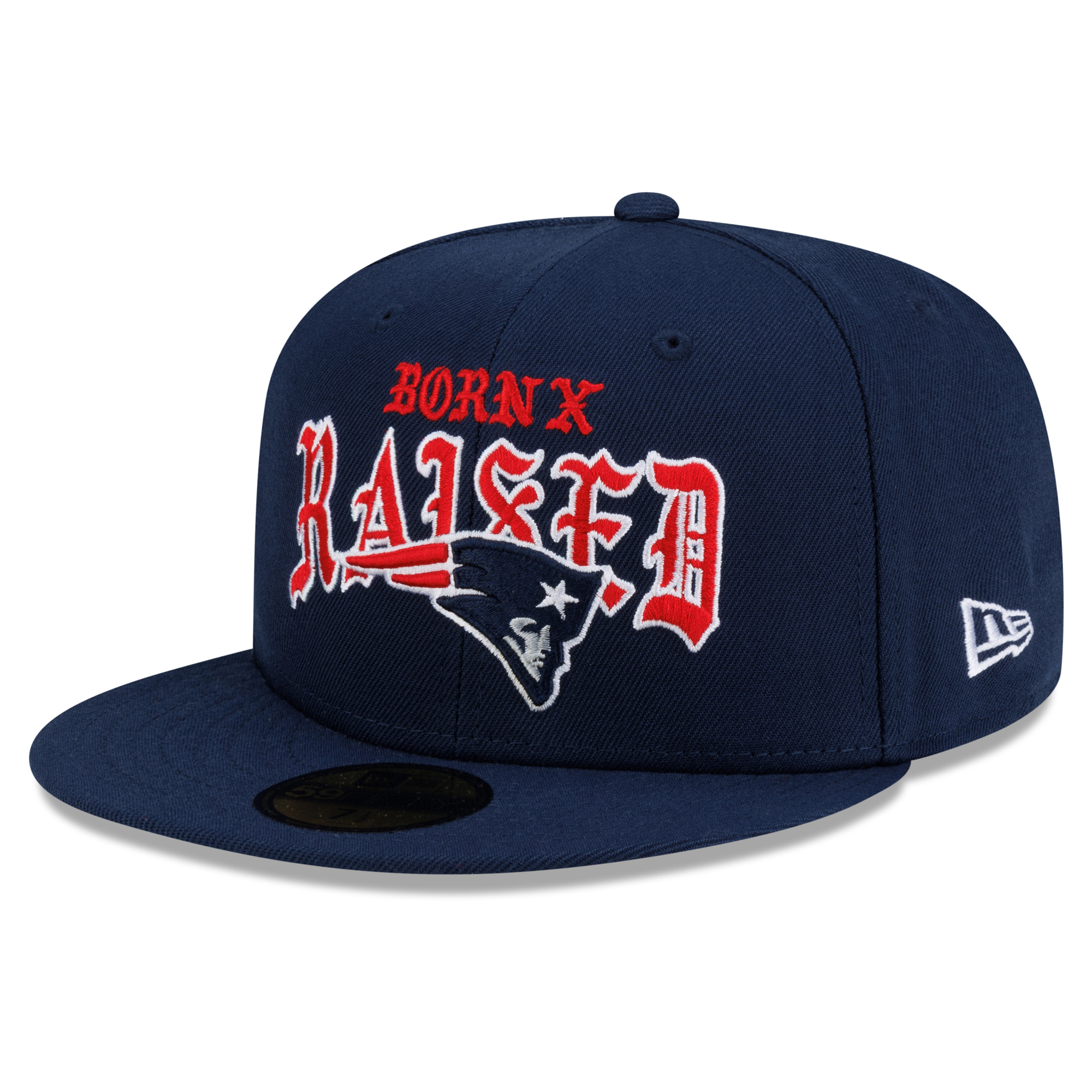 Men's New Era x Born x Raised Navy New England Patriots 59FIFTY Fitted Hat
