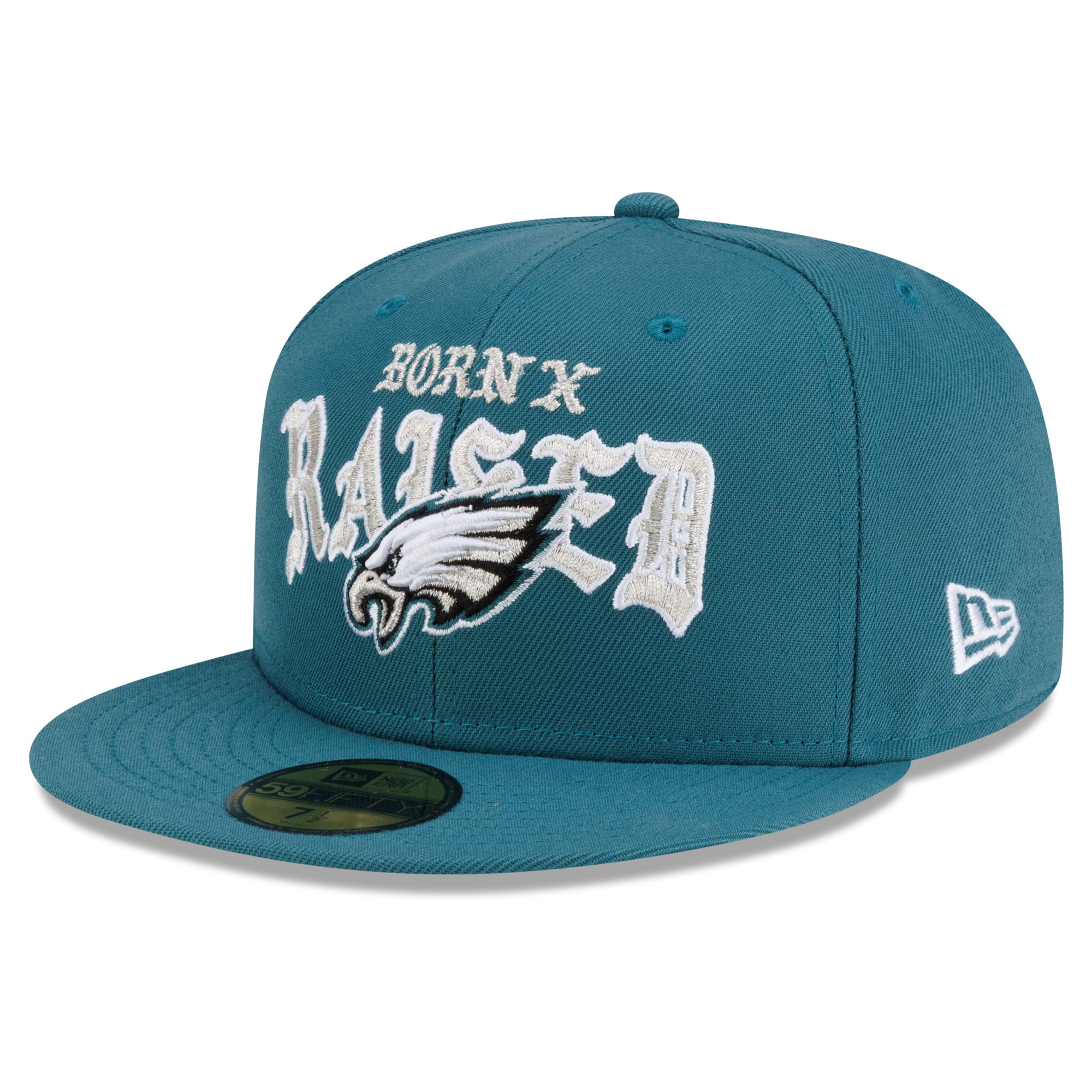 Men's New Era x Born x Raised Midnight Green Philadelphia Eagles 59FIFTY Fitted Hat