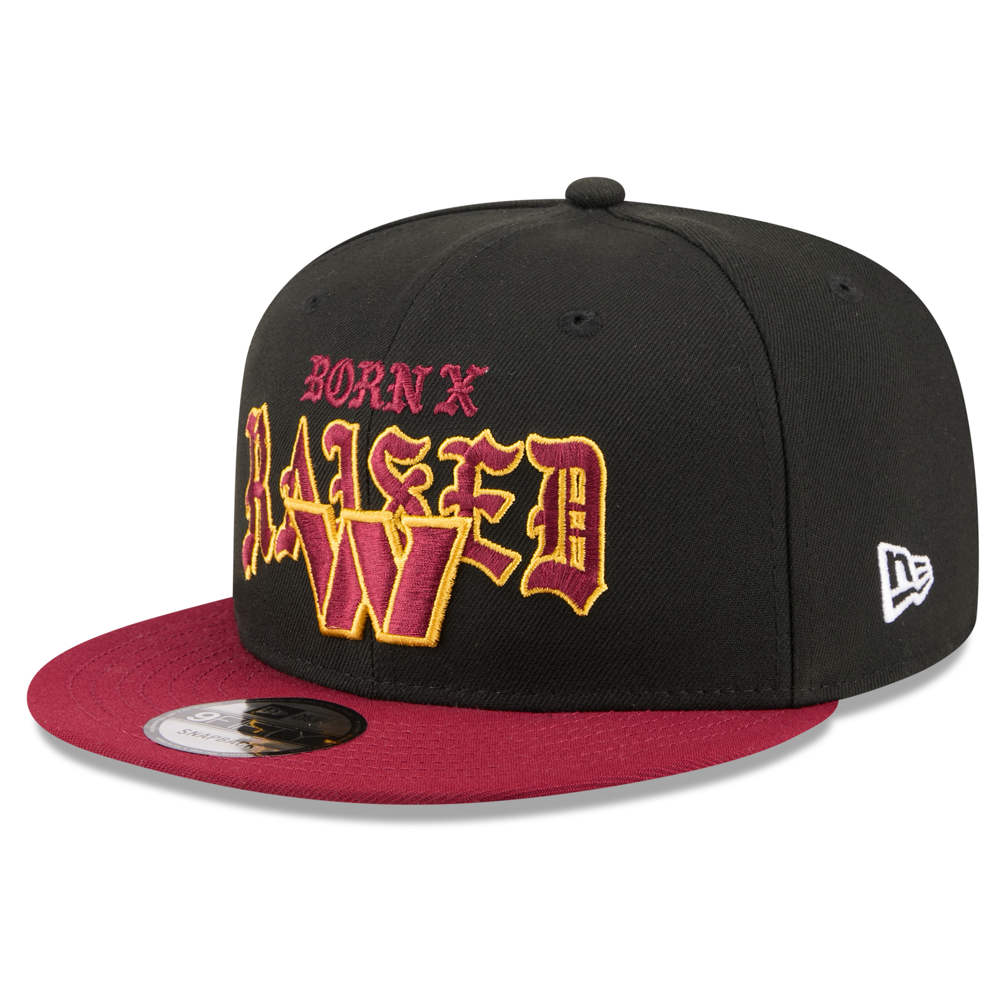Men's New Era x Born x Raised Black/Burgundy Washington Commanders 9FIFTY Snapback Hat