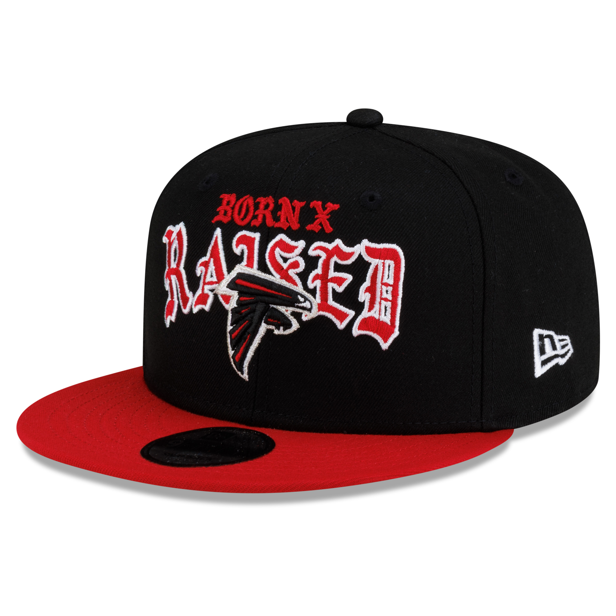 Men's New Era x Born x Raised Black/Red Atlanta Falcons 9FIFTY Snapback Hat