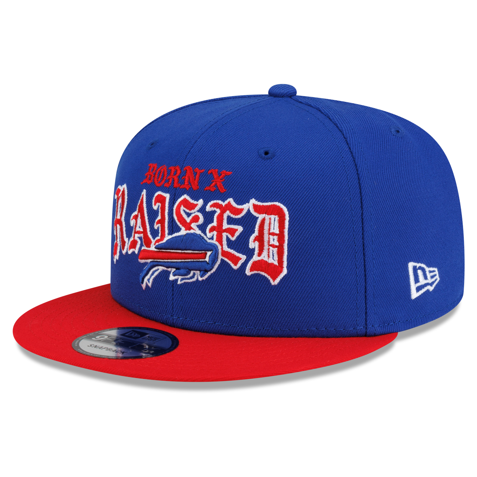 Men's New Era x Born x Raised Royal/Red Buffalo Bills 9FIFTY Snapback Hat