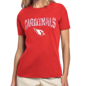 Women's Starter Red Arizona Cardinals Lace Lockup T-Shirt