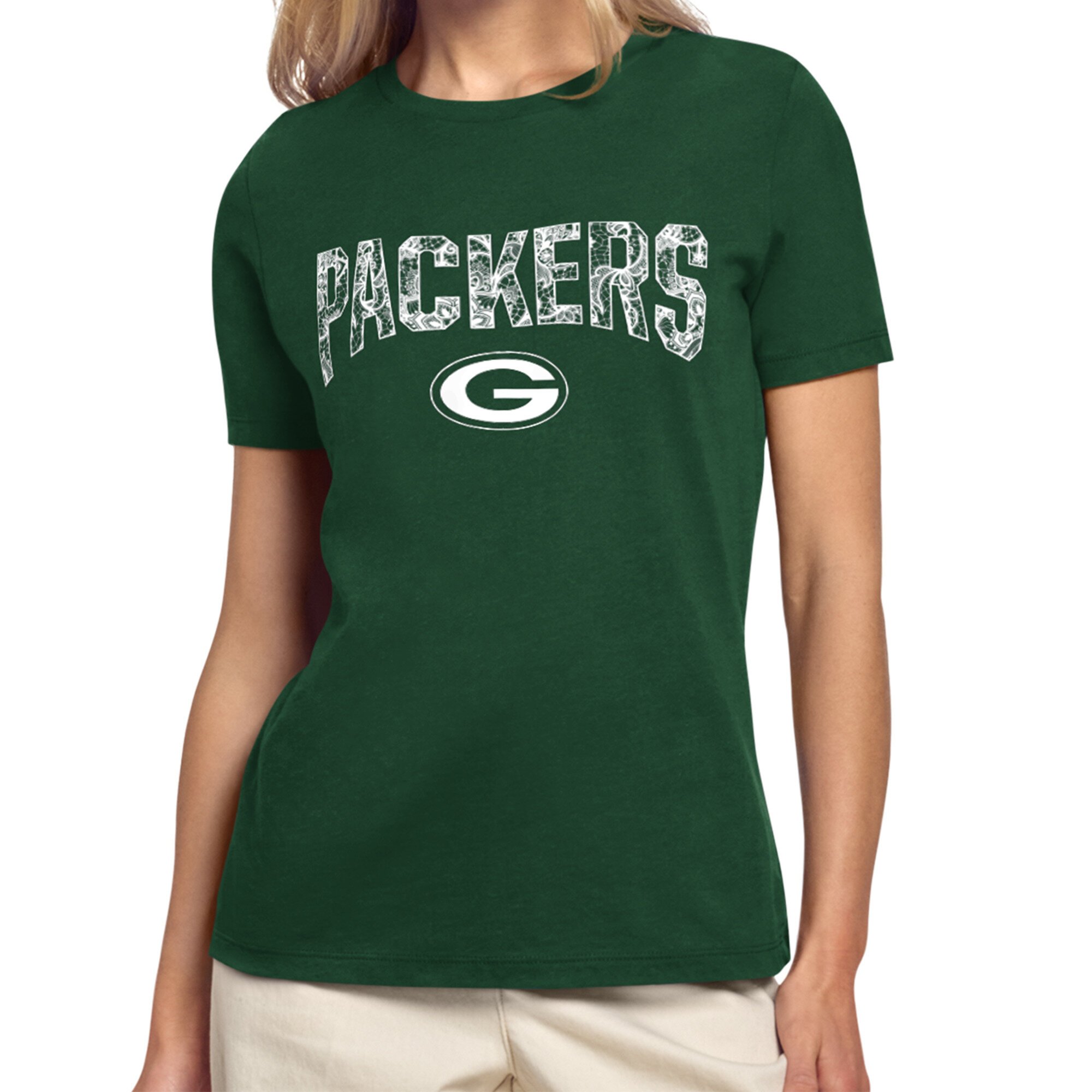 Women’s Starter Green Green Bay Packers Lace Lockup T-Shirt Women’s Starter Green Green Bay Packers Lace Lockup T-Shirt