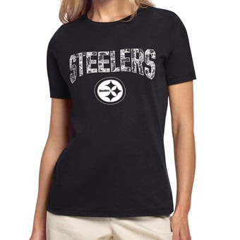 Women's Starter Black Pittsburgh Steelers Lace Lockup T-Shirt