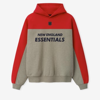 Unisex Fear of God x NFL Heather Gray/Red New England Patriots 90s Relaxed Hoodie