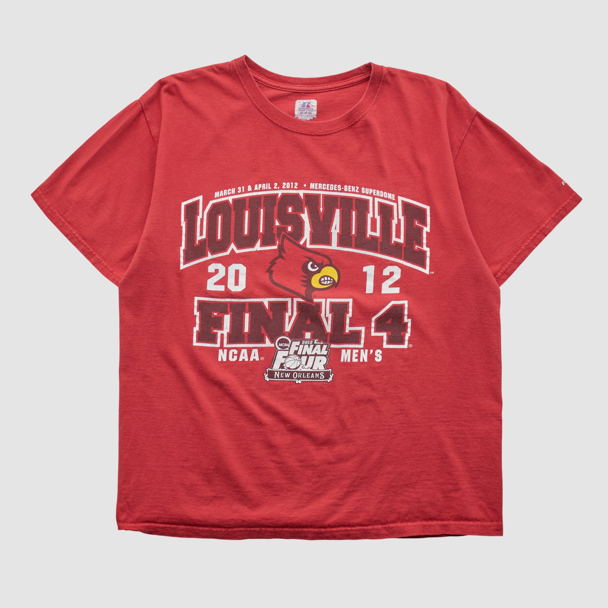 Louisville Cardinals Russell 2012 T-shirt - Red - S by Fanatics Real Vintage