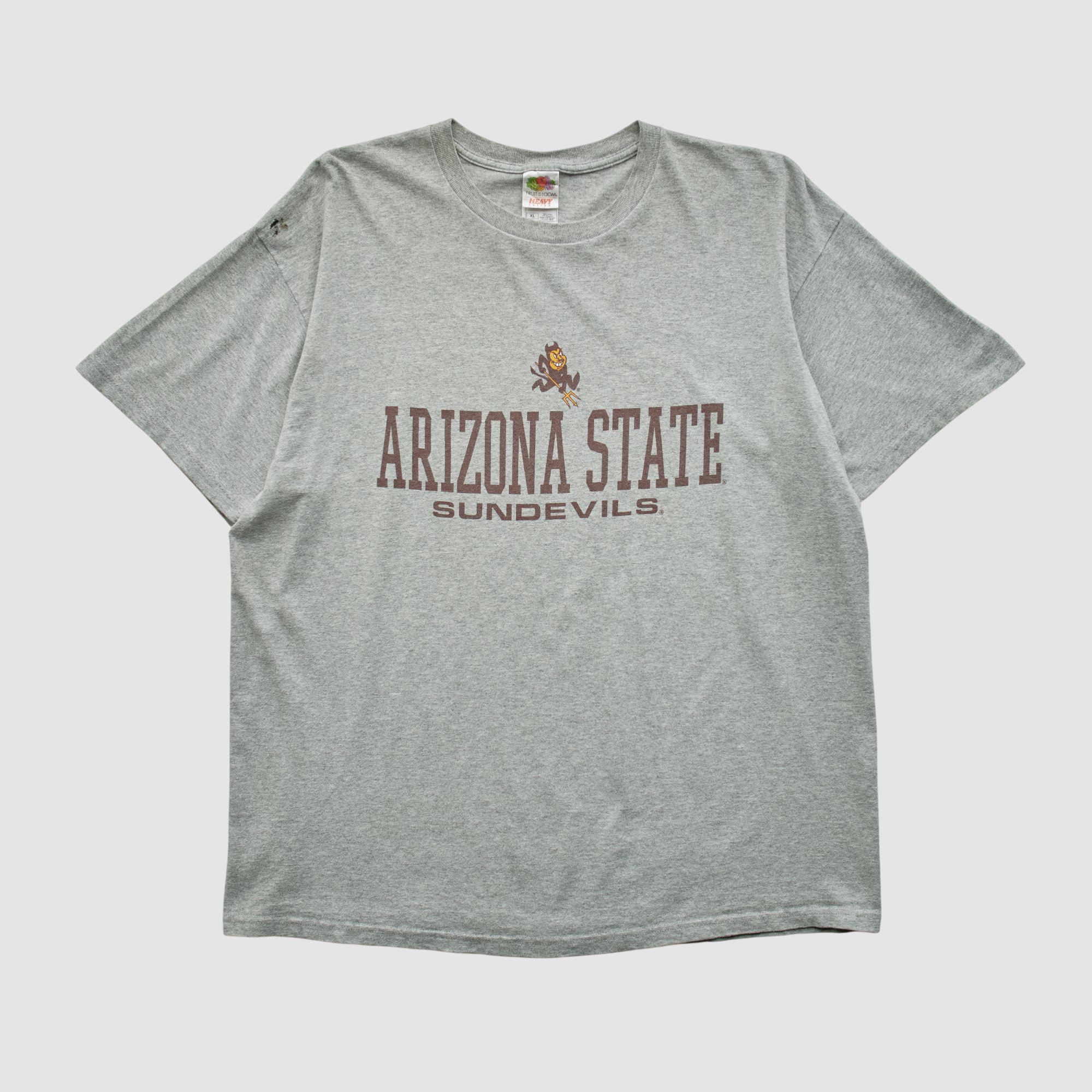 Arizona State Sun Devils Fruit of the Loom 2000s T-shirt - Heather Gray - 2XL by Fanatics Real Vintage