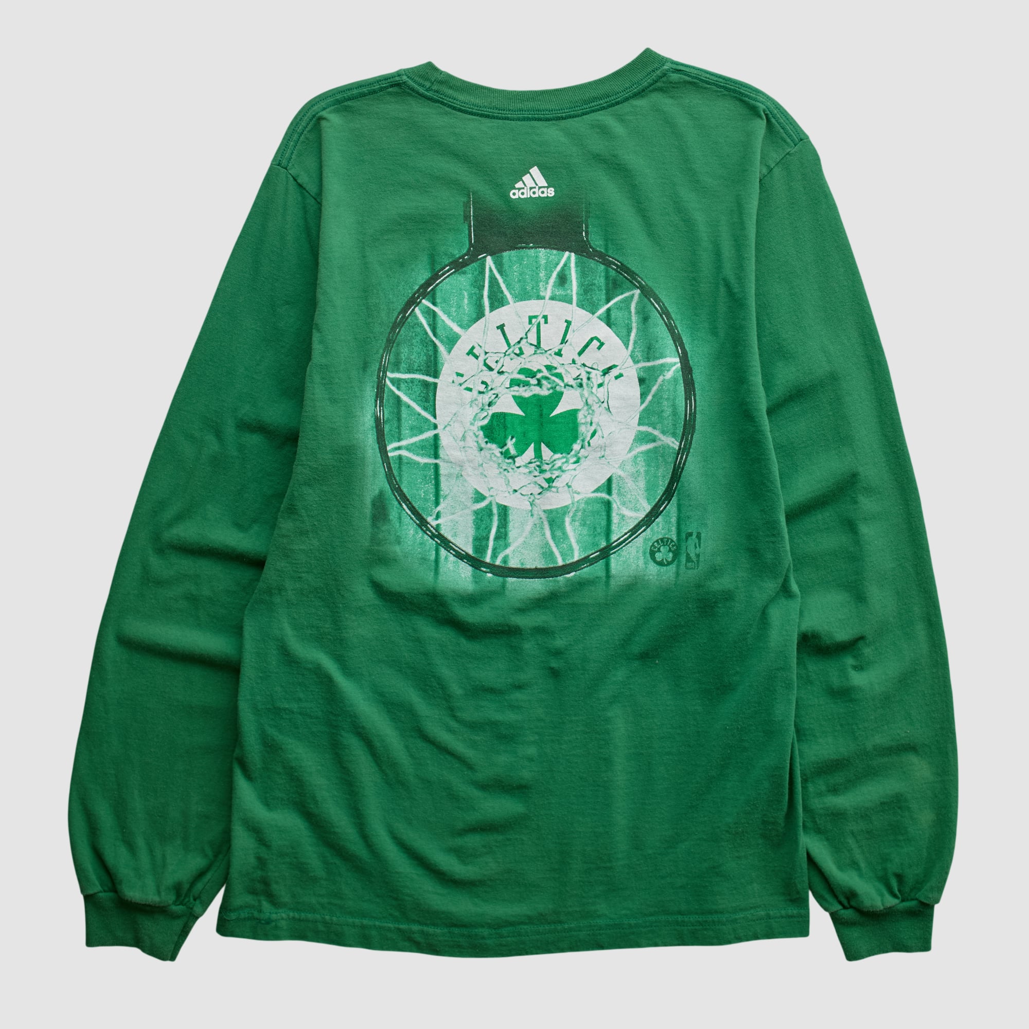Boston Celtics Adidas 2010s Long Sleeve T-shirt - Green - M by Fanatics Real Vintage