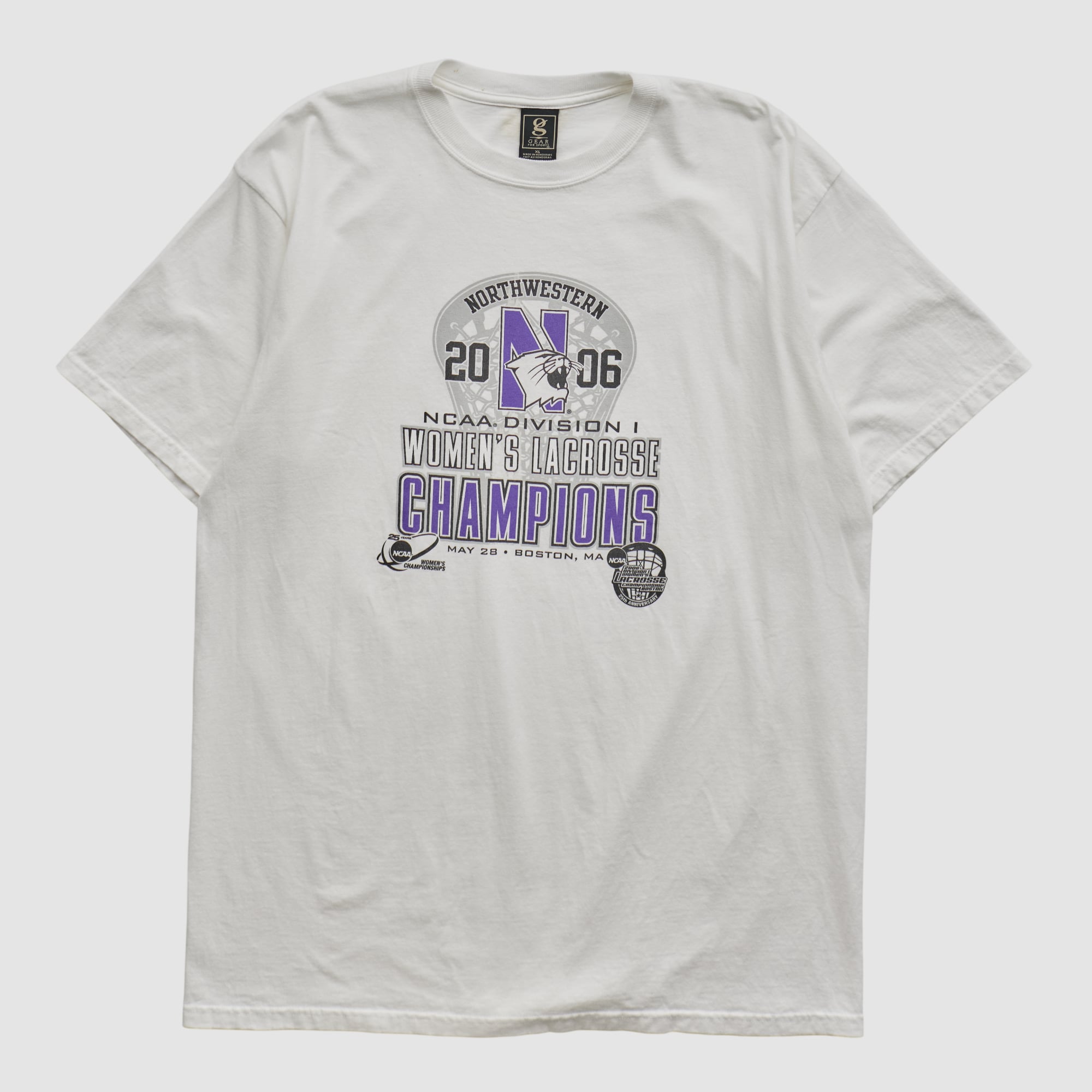 Northwestern Wildcats Gear For Sports 2006 T-shirt - White - L by Fanatics Real Vintage