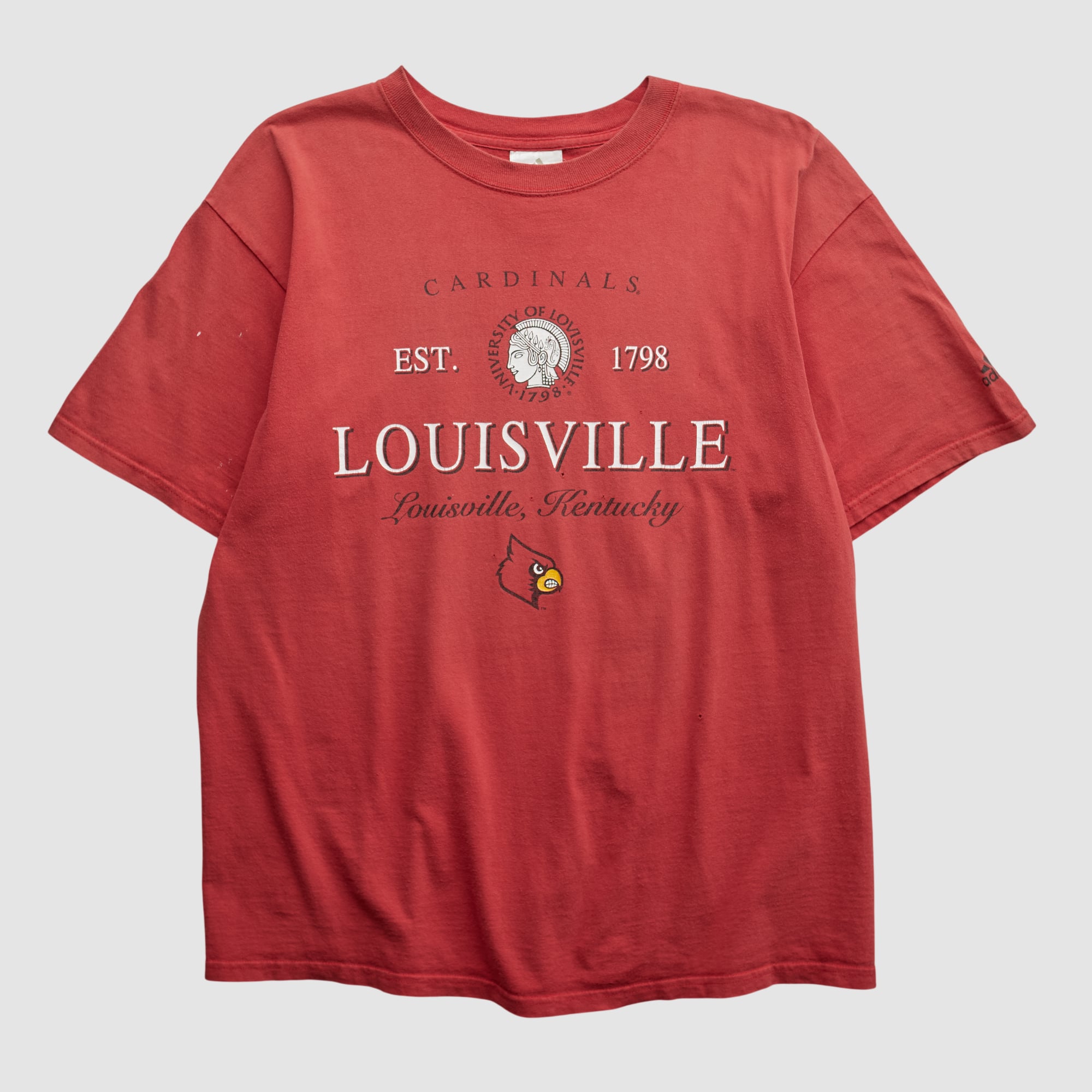 Louisville Cardinals Adidas 2000s T-shirt - Red - XL by Fanatics Real Vintage