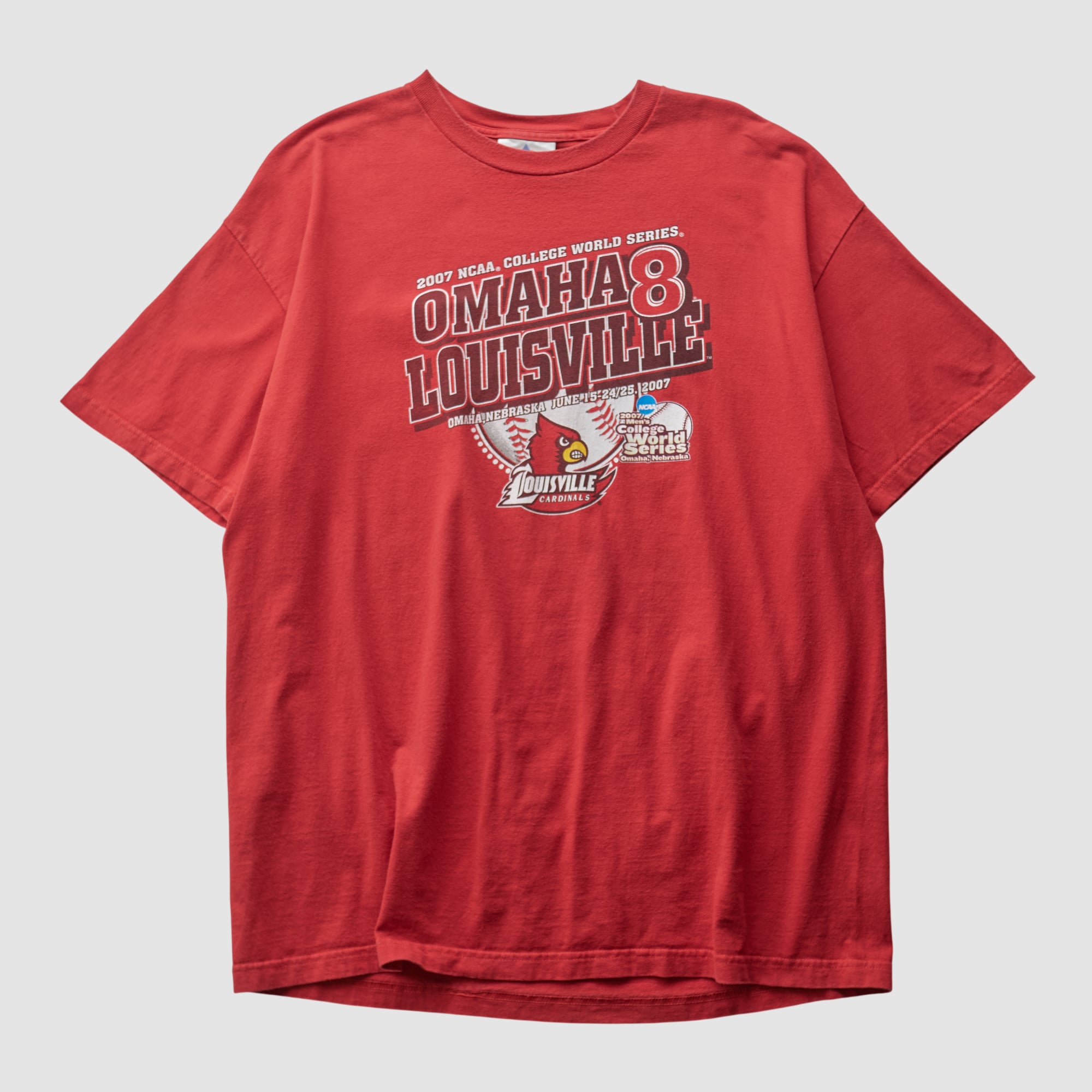 Louisville Cardinals Tri-Lake 2007 T-shirt - Red - XL by Fanatics Real Vintage
