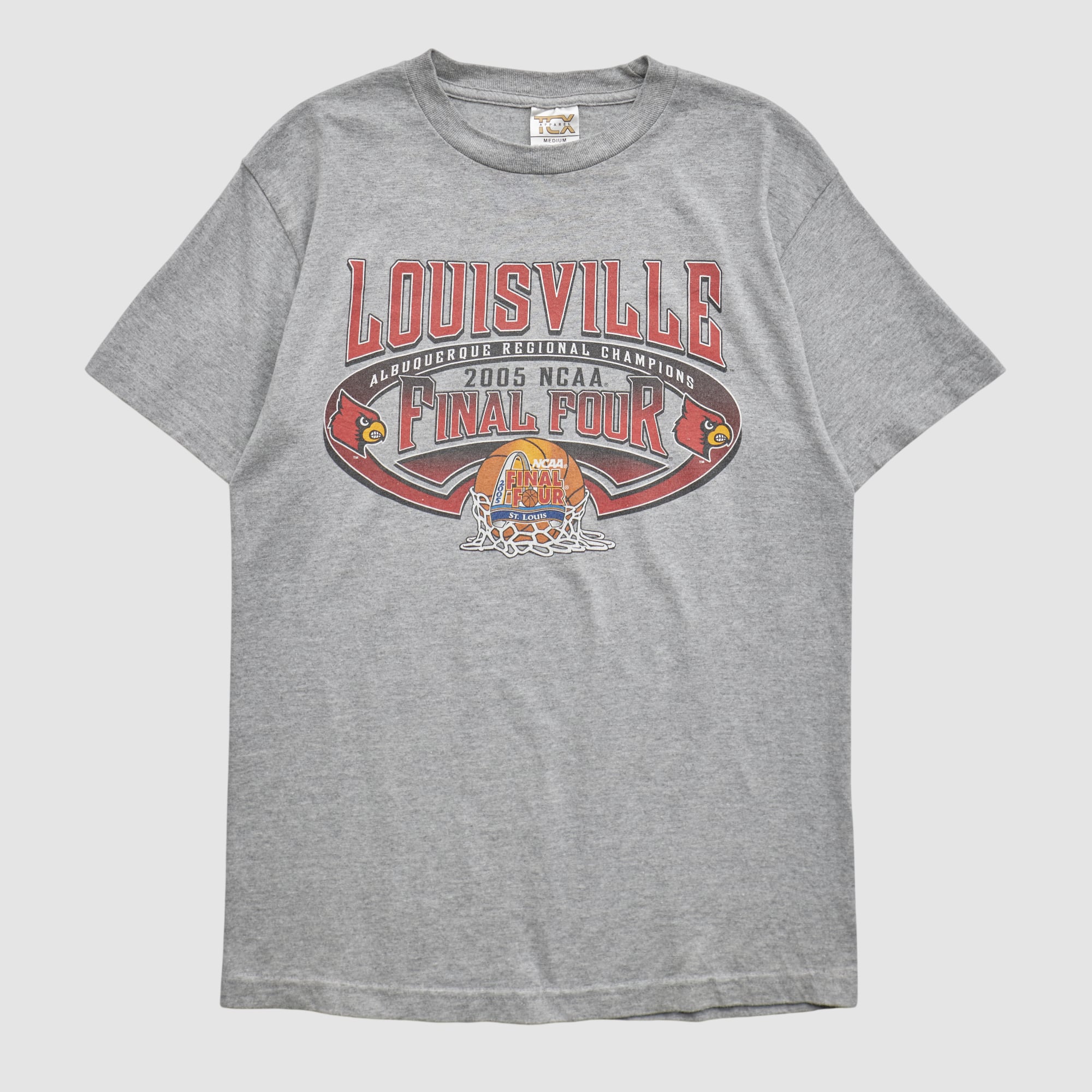Louisville Cardinals TCX 2005 T-shirt - Heather Gray - M by Fanatics Real Vintage
