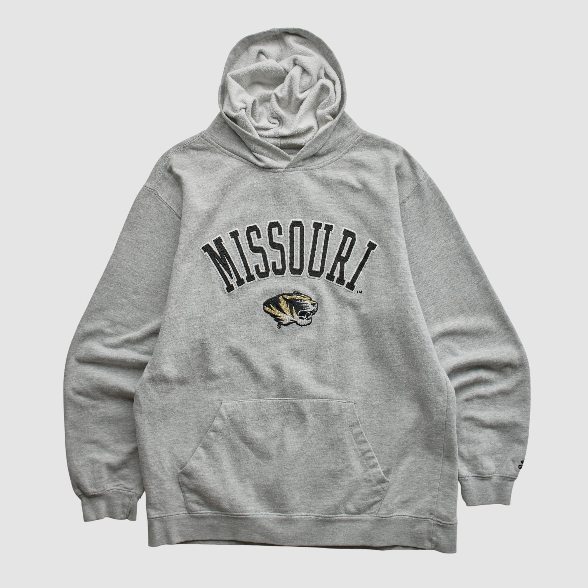 Missouri Tigers Adidas 2000s Hooded Pullover Sweatshirt - Heather Gray - S by Fanatics Real Vintage