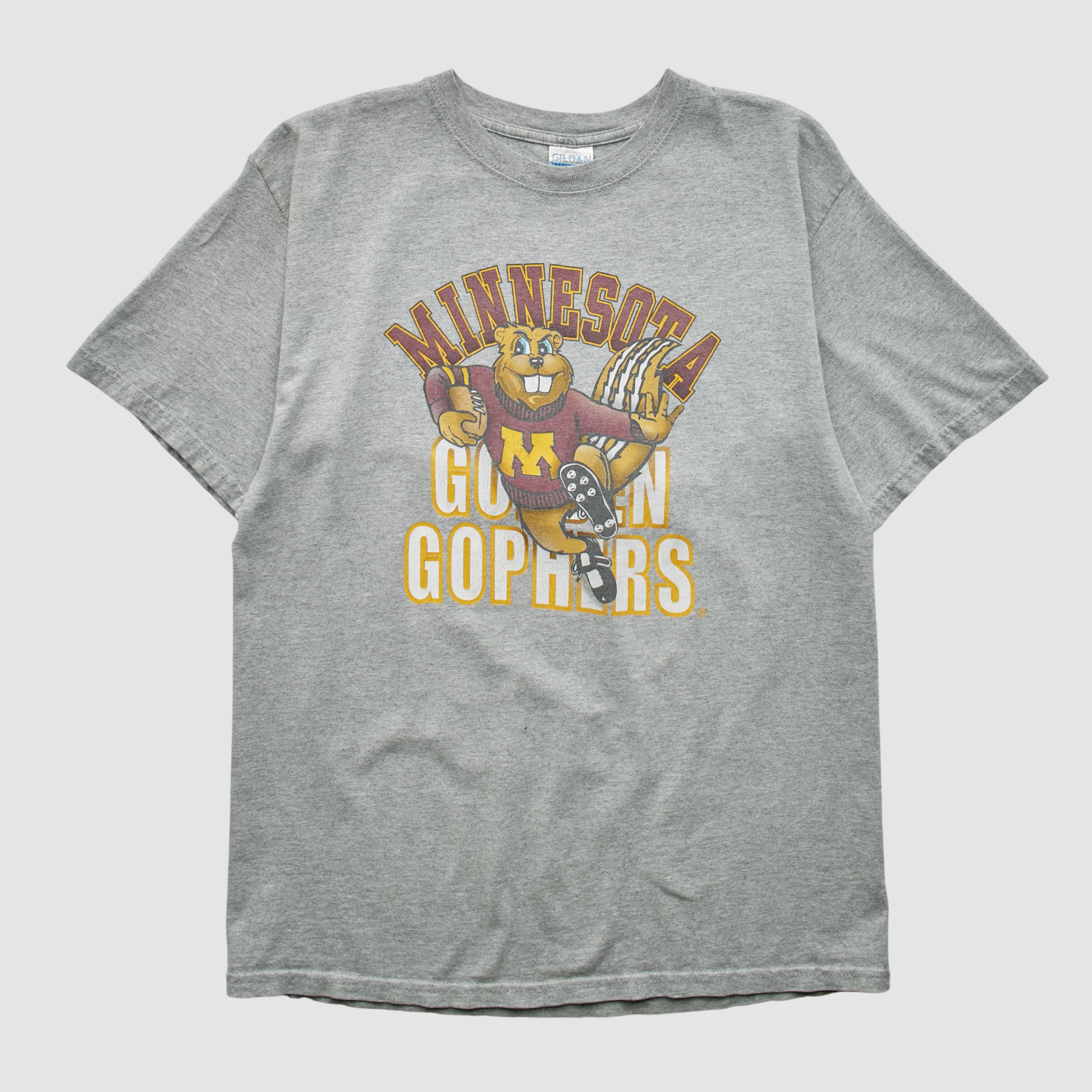 Minnesota Golden Gophers Gildan 2000s T-shirt - Heather Gray - S by Fanatics Real Vintage