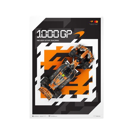 McLaren F1 Team 1000th GP Monaco Special Livery 2026 Poster