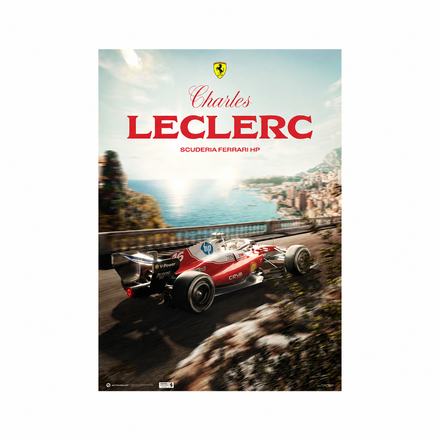 Scuderia Ferrari Charles Leclerc Monaco 2026 Official Poster