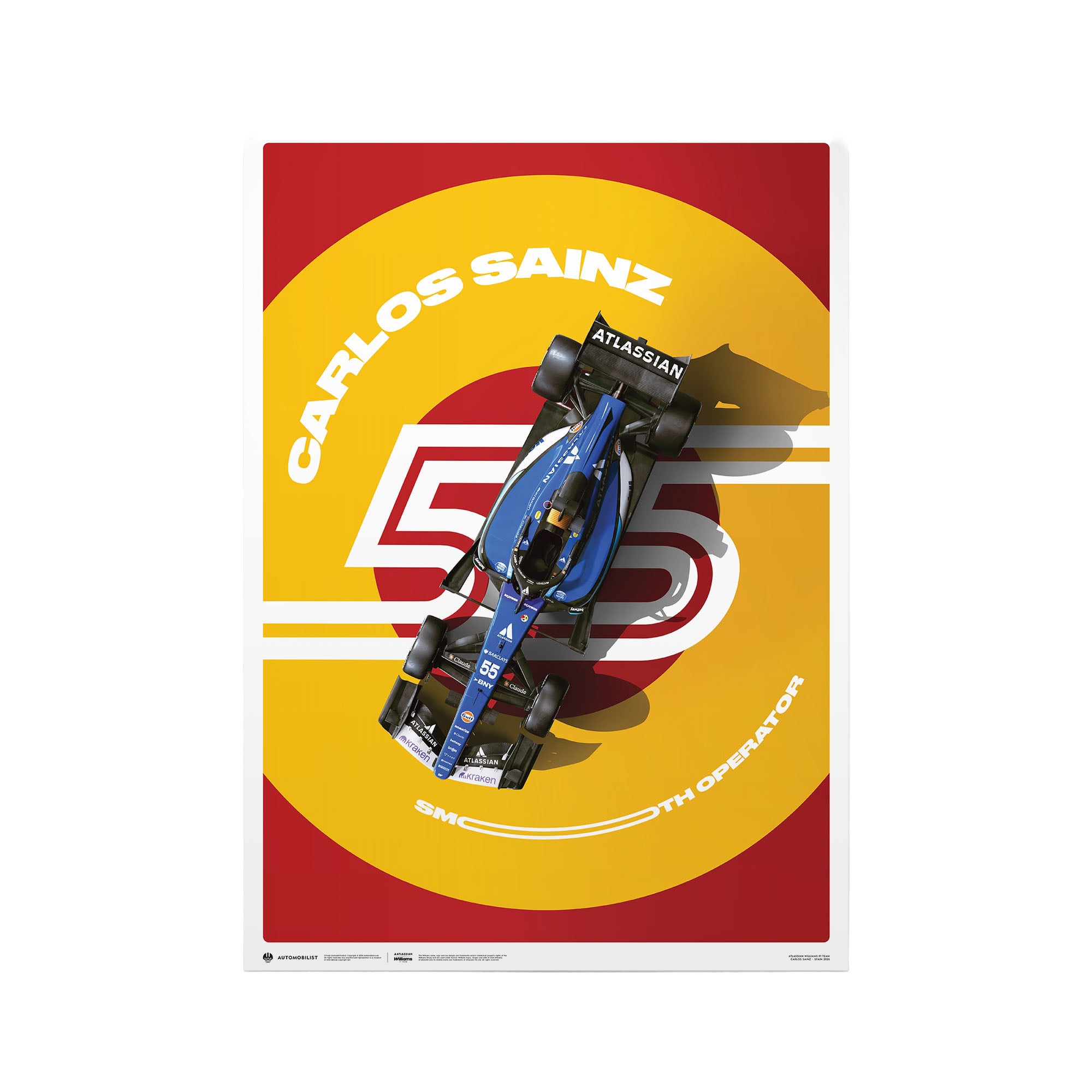 Affiche Williams Racing Carlos Sainz Espagne 2026