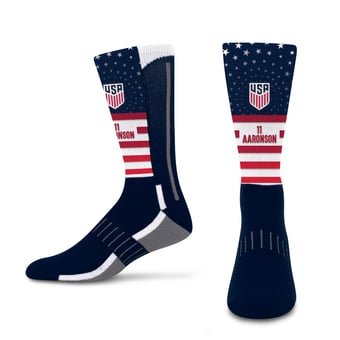 Youth PRO Compression Brenden Aaronson USMNT Phenom Player Radial Stars & Stripes Tube Socks