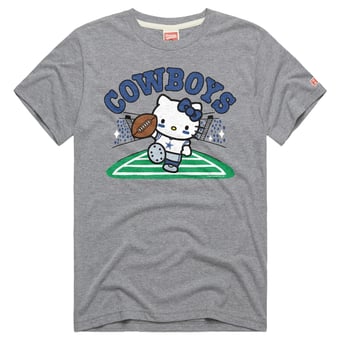 Unisex Homage Gray Dallas Cowboys x Hello Kitty Tri-Blend T-Shirt
