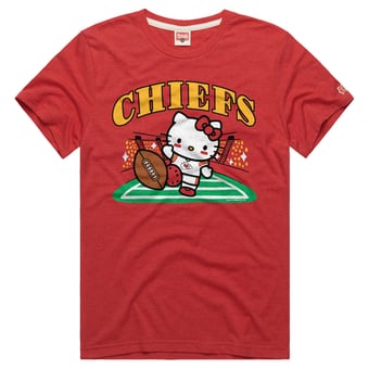 Unisex Homage Red Kansas City Chiefs x Hello Kitty Tri-Blend T-Shirt