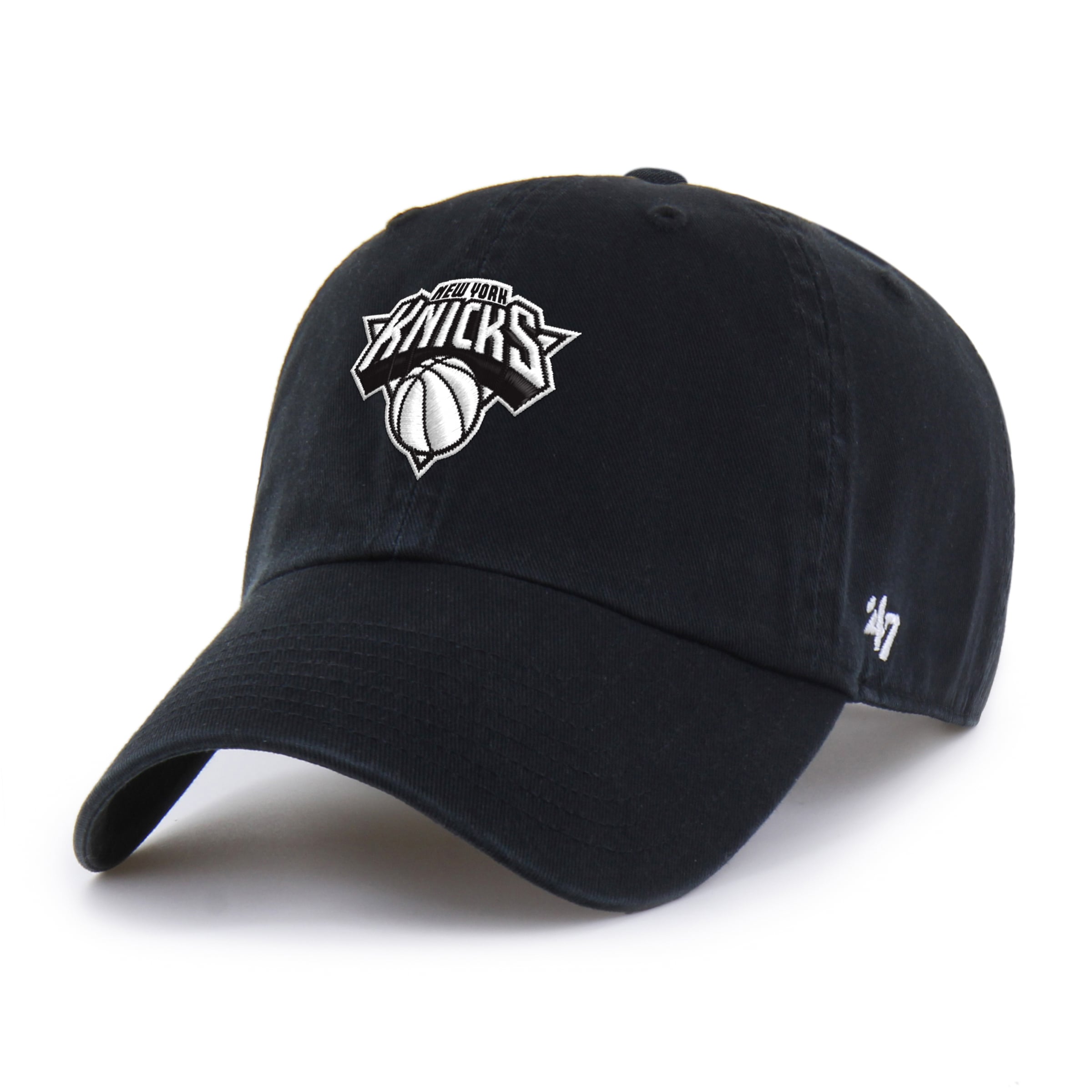 Men's '47 Black New York Knicks Clean Up Adjustable Hat