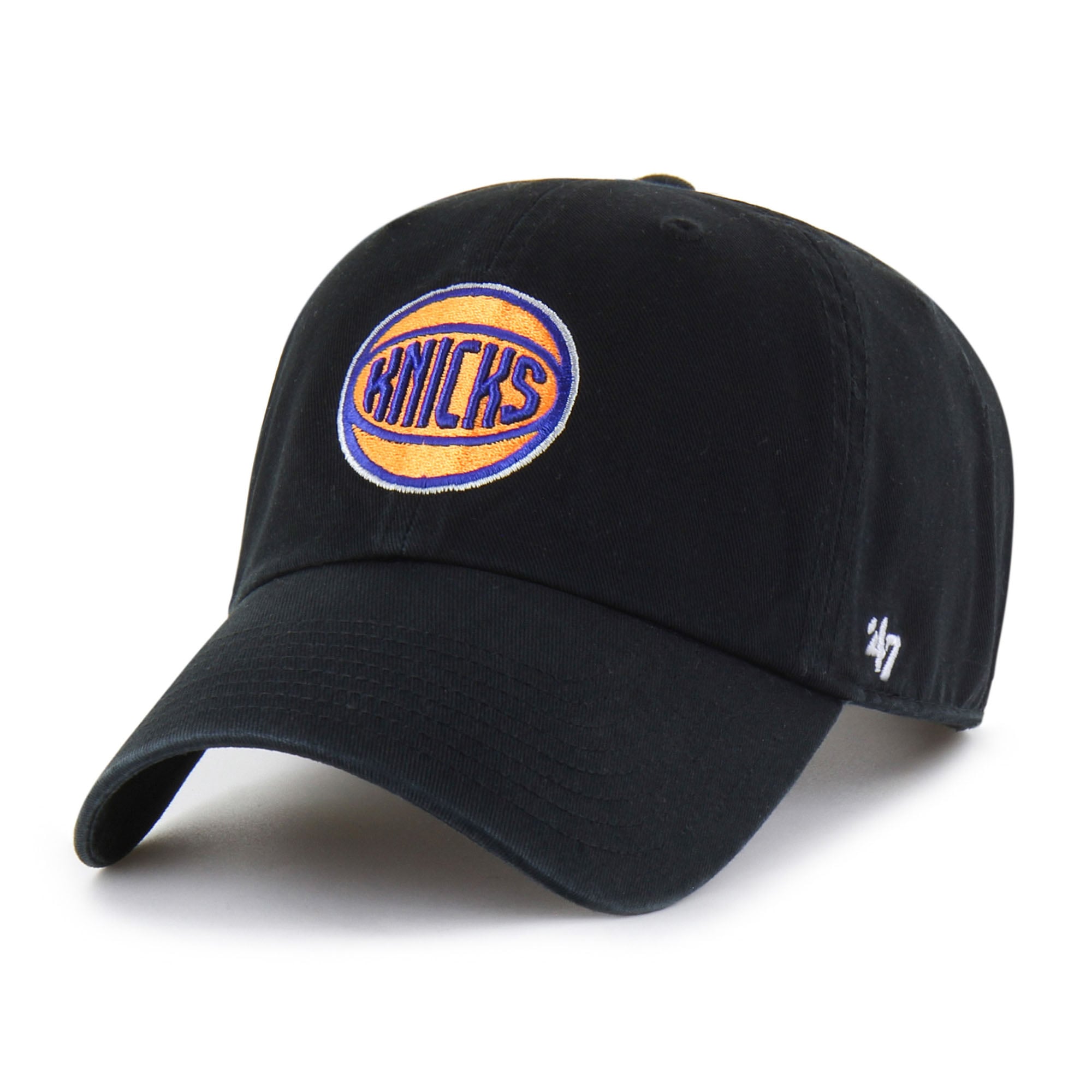 Men's '47 Black New York Knicks Clean Up Adjustable Hat